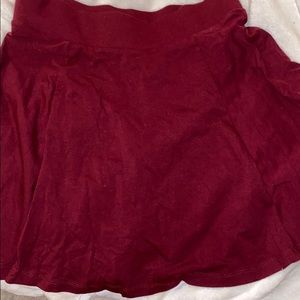 Maroon skater skirt forever 21